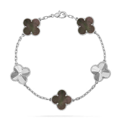 [Polaidi Jewelry] CLOVER 5 MOTIF GRAY MOP BRACELET COLLECTION