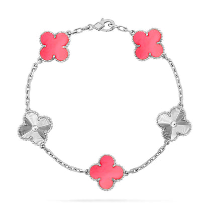 [Polaidi Jewelry] CLOVER 5 MOTIFS  PINK MOP BRACELET COLLECTION