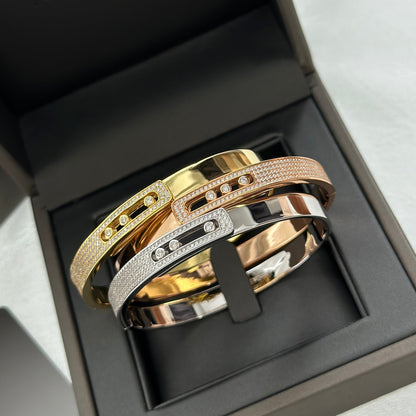 [Polaidi Jewelry]Move Noa Rose Gold Pavé Diamond Bangle Bracelet