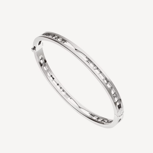 [Polaidi Jewelry]ZERO 1 SPIRAL LOGO SILVER BRACELET
