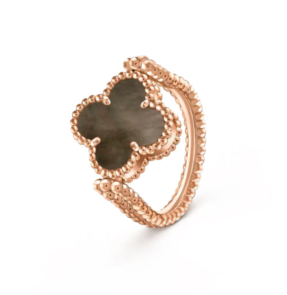 [Polaidi Jewelry]CLOVER RIVERSIBLE GREY MOP RING