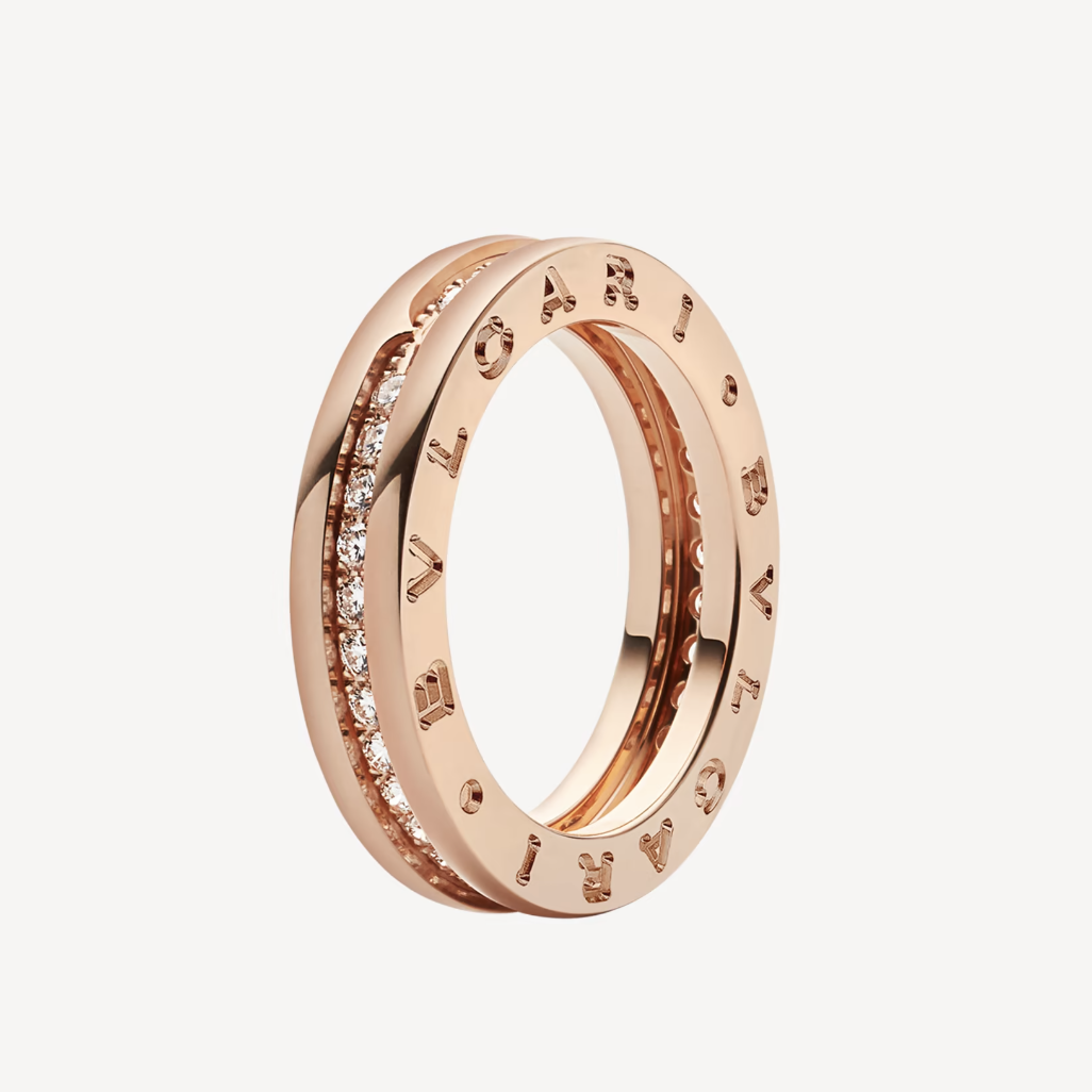 [Polaidi Jewelry]ZERO 1 ONE-BAND PAVED DIAMONDS ON THE SPIRAL RING