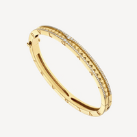 [Polaidi Jewelry ]ZERO 1 SPIRAL AND PAVED DIAMOND GOLD BRACELET