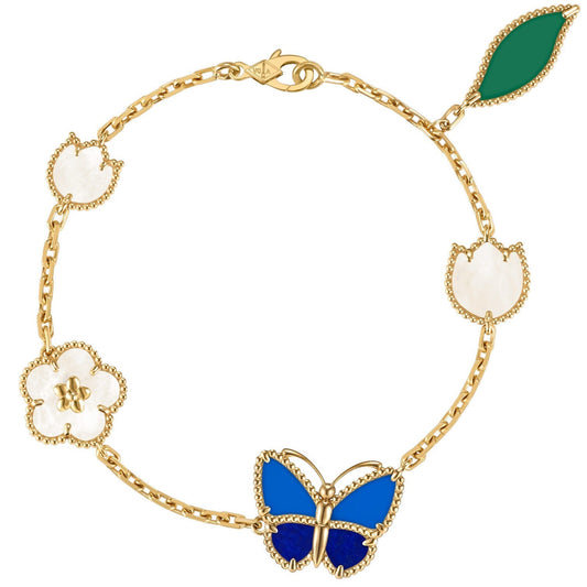 [PolaidiLUCKY SPRING BUTTERFLY 5 MOTIF BRACELET