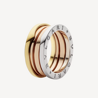 [Polaidi Jewelry ]ZERO 1 THREE-BAND ROSE WHITE AND YELLOW RING