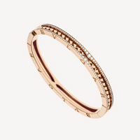 [Polaidi Jewelry ]ZERO 1 SPIRAL AND PAVED DIAMOND PINK GOLD BRACELET