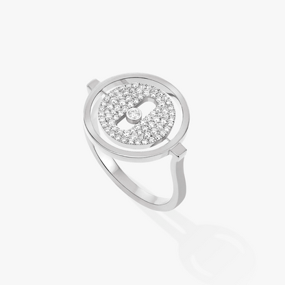 [Polaidi Jewelry]LUCKY MOVE PAVED SILVER DIAMOND RING