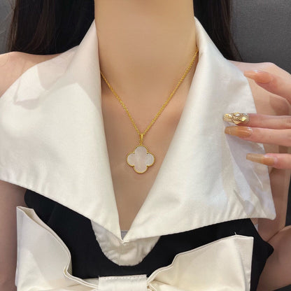 [Polaidi Jewelry]CLOVER 25MM MOP LARGE PENDANT NECKLACE