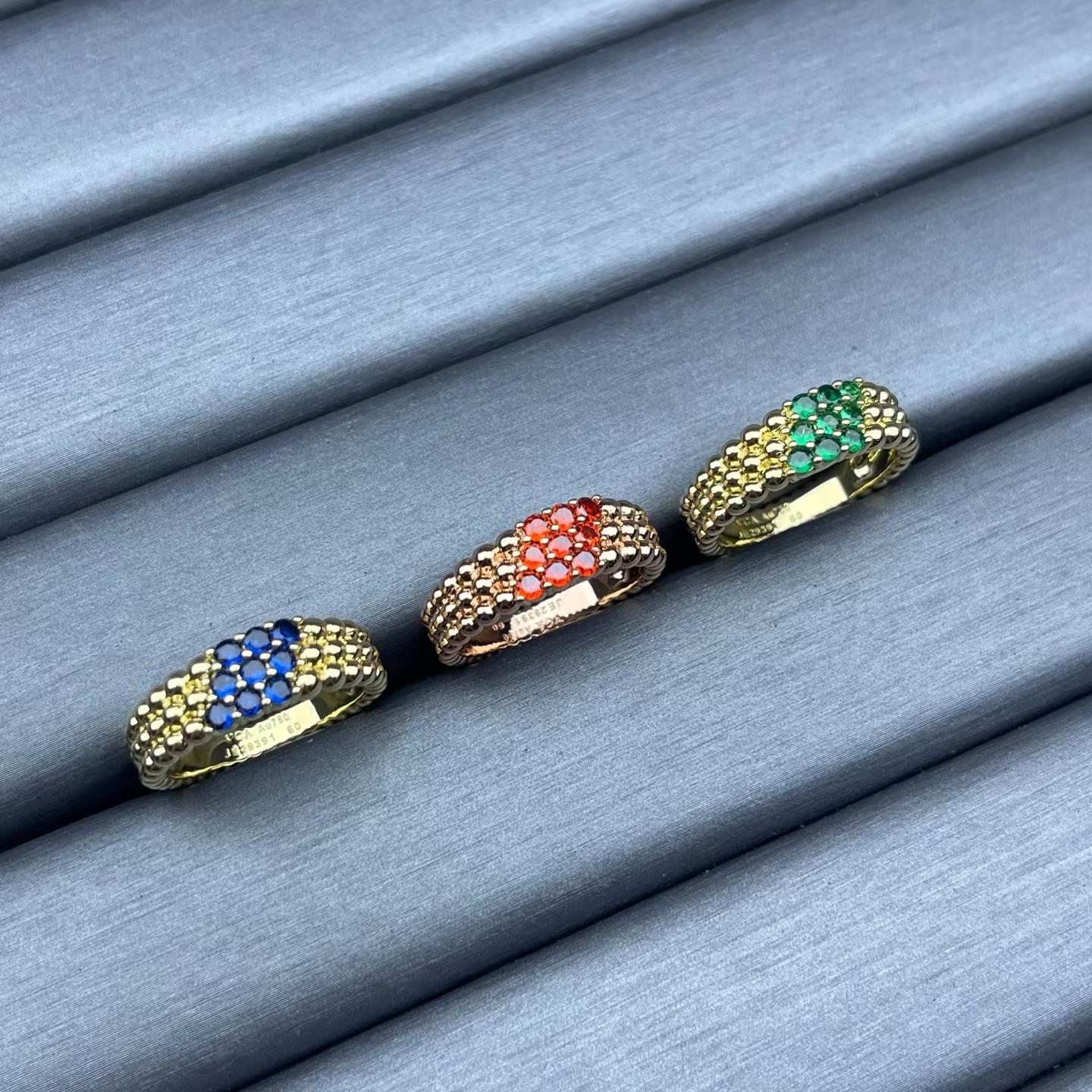 [Polaidi Jewelry]NARROW BEADED RING WITH DIAMONDS