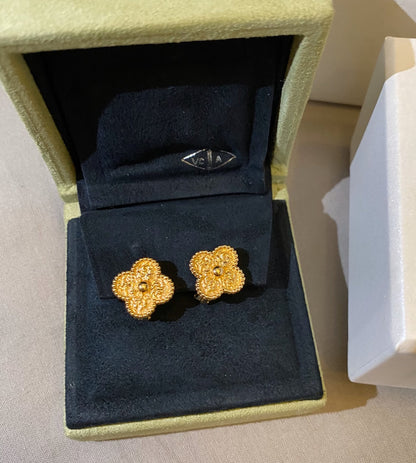 [Polaidi Jewelry]CLOVER MEDIUM 1 MOTIFS LAVA EARRINGS