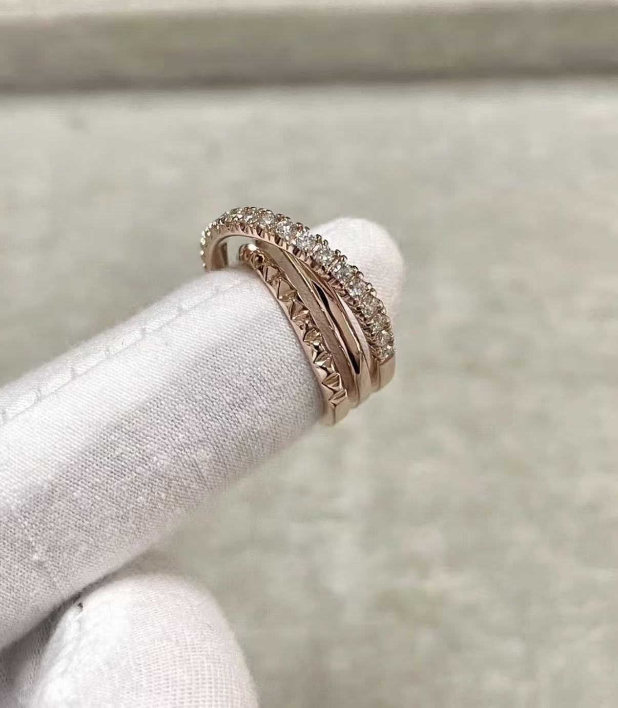[：ポライディジュエリー]エタンセル コレクション ローズゴールド ダイヤモンドリング