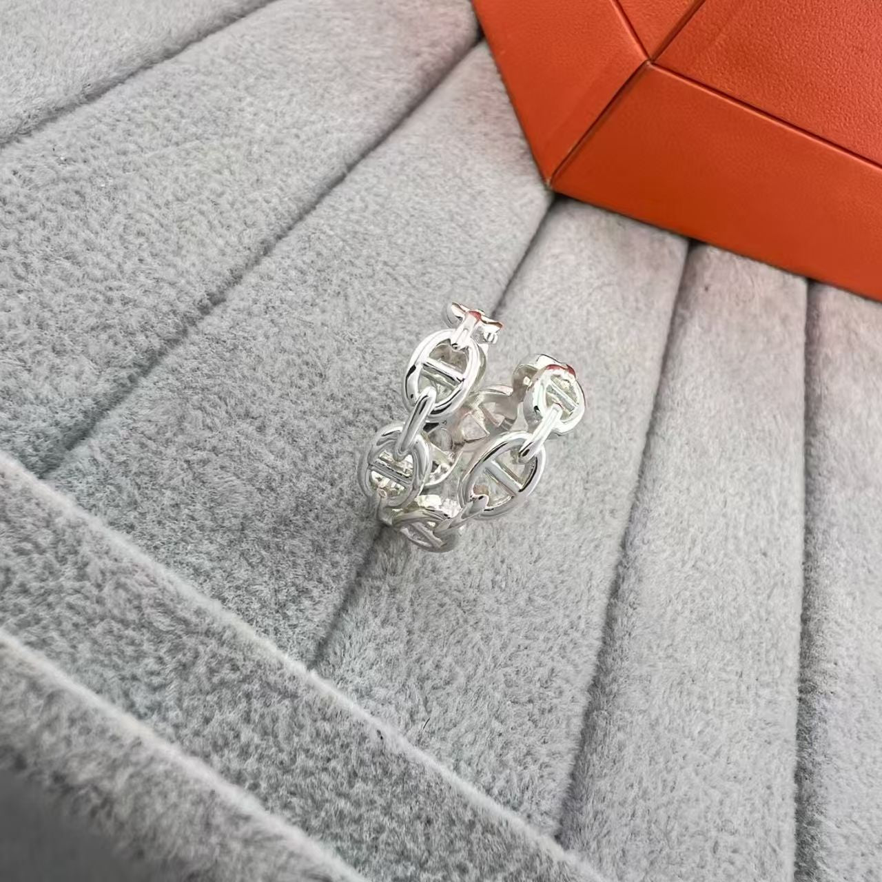 [Polaidi ]GLOSSY FINISH SQUARE COMBINATION DOUBLE-LAYER PIG NOSE RING