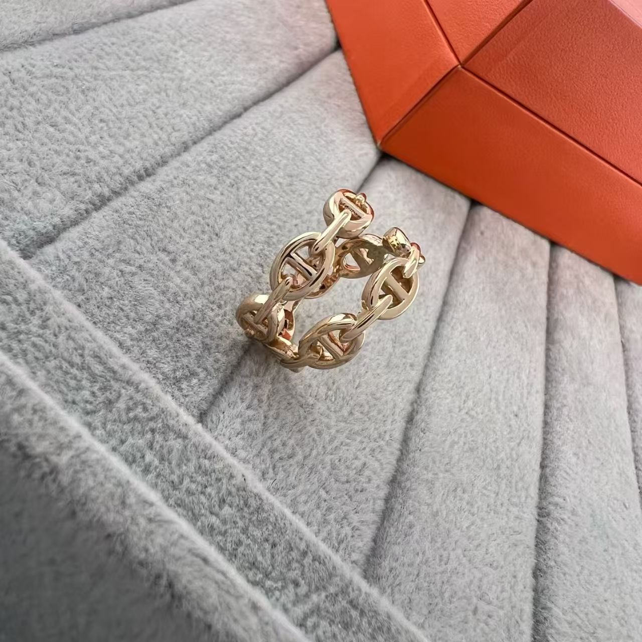 [Polaidi ]GLOSSY FINISH SQUARE COMBINATION DOUBLE-LAYER PIG NOSE RING