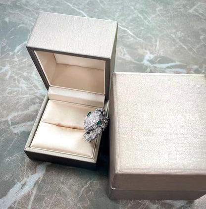 [Polaidi Jewelry]SERPENTI EMERALD SNAKE RING