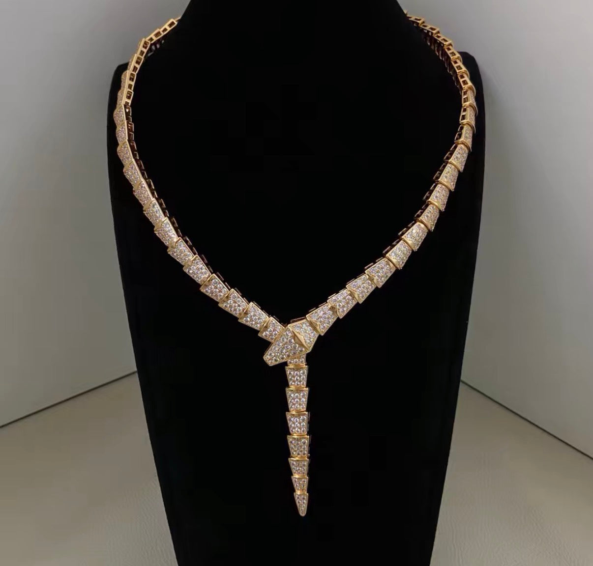 [Polaidi Jewelry]SERPENTI NECKLACE SILVER DIAMOND （Coarse width）