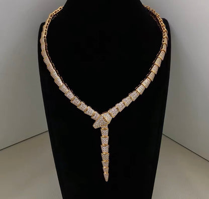 [Polaidi Jewelry]SERPENTI NECKLACE SILVER DIAMOND （Coarse width）