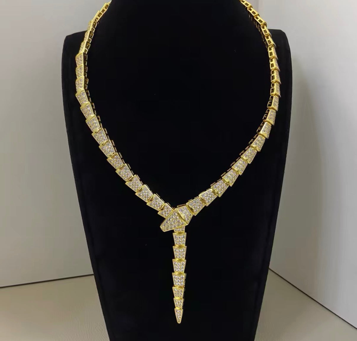 [Polaidi Jewelry]SERPENTI NECKLACE SILVER DIAMOND （Coarse width）