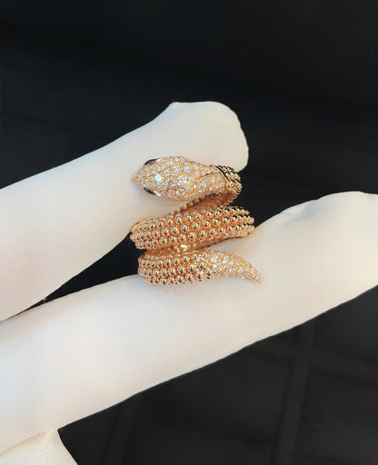 [Polaidi Jewelry]SERPENTI FULL DIAMOND SNAKE RING
