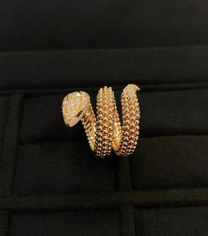 [Polaidi Jewelry]SERPENTI FULL DIAMOND SNAKE RING