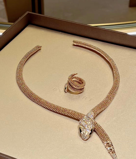 [Polaidi Jewelry]SERPENTI FULL DIAMOND SNAKE RING