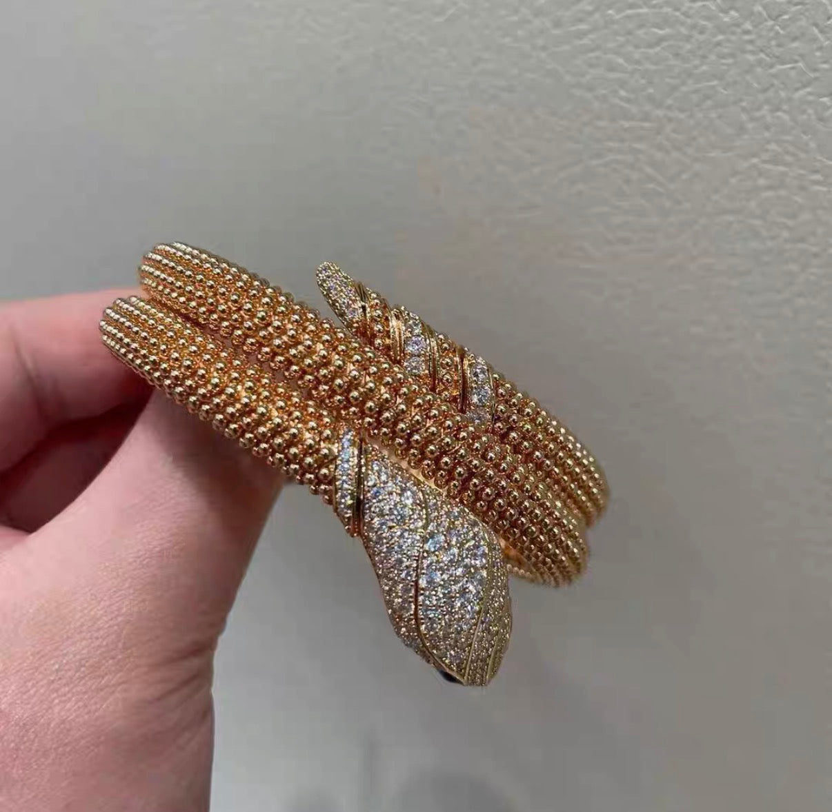 [Polaidi Jewelry]SERPENTI FULL DIAMOND SNAKE BRACELET