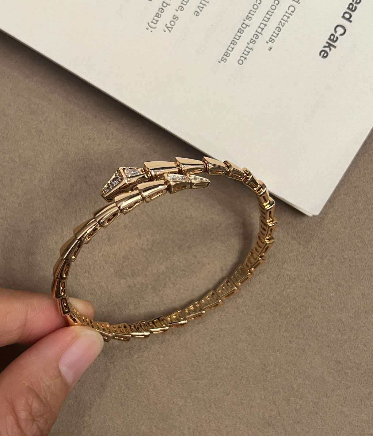 [Polaidi Jewelry]SERPENTI BRACELET DIAMONDS PINK GOLD