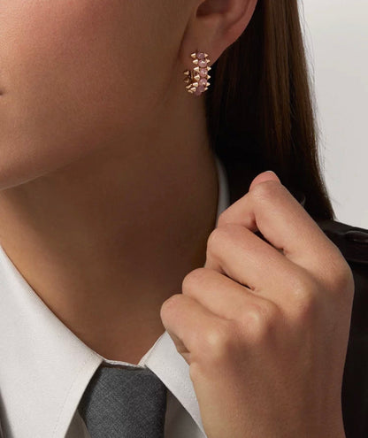 [Polaidi Jewelry]CLASH COLLECTION AGATE CHALCEDONY STUD EARRINGS