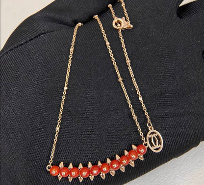 [：Polaidi Jewelry]CLASH COLLECTION AGATE CHALCEDONY STUD NECKLACE