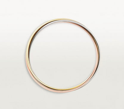 [Polaidi]TRINITY COLLECTION CLASSIC THREE-COLOUR GOLD TRIPLE BAND BANGLE