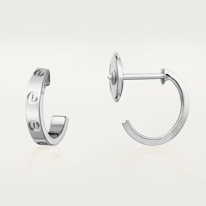 [：Polaidi Jewelry]LOVE EARRINGS 2.65MM SILVER