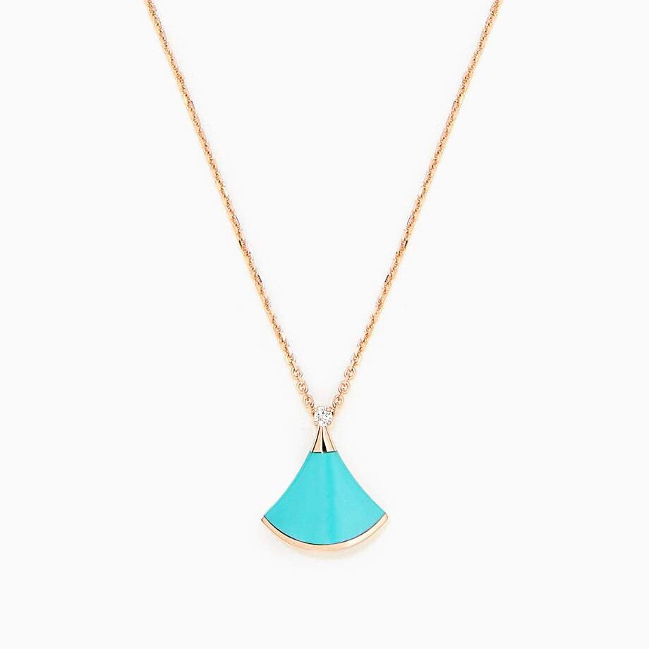 [Polaidi Jewelry]DREAM NECKLACE TURQUOISE PINK GOLD