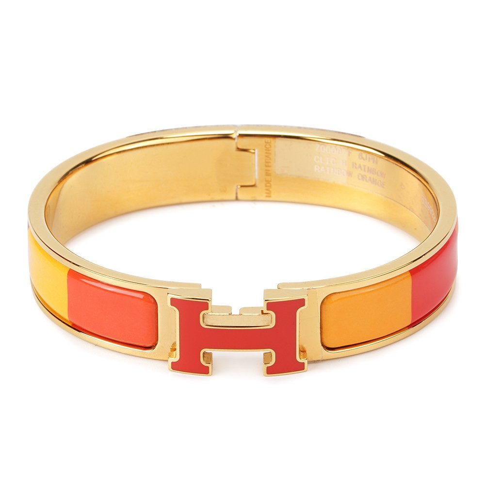 [Polaidi Jewelry]H BRACELET ORANGE RAINBOW CERAMIC