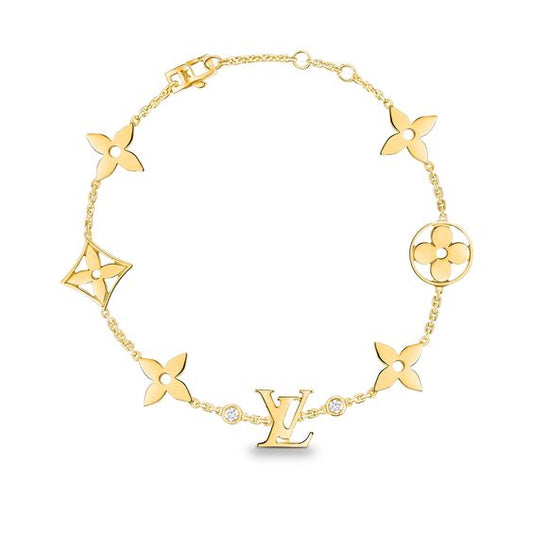 [：Polaidi Jewelry]STAR AND SUN 7 MOTIFS GOLD BRACELET