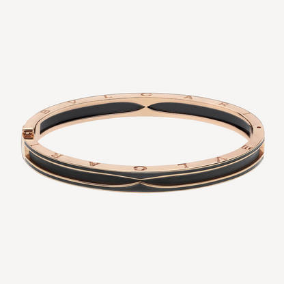 [Polaidi Jewelry]ZERO 1 PINK GOLD WITH MATTE BLACK CERAMIC BRACELET