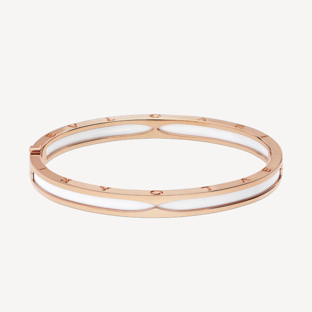 [Polaidi Jewelry]ZERO 1 PINK GOLD WITH WHITE CERAMIC BRACELET