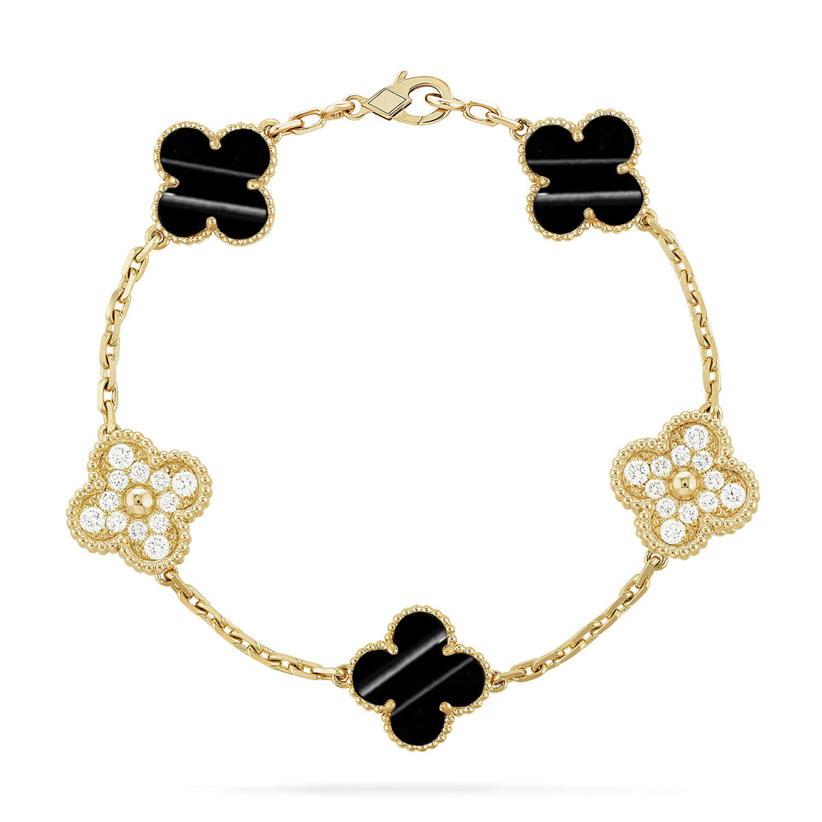 [Polaidi Jewelry] クローバー5モチーフ パルサーストーンブレスレットコレクション