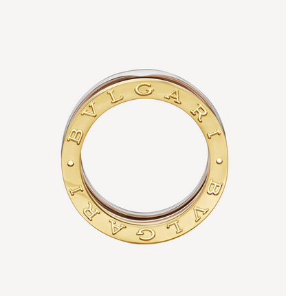 [Polaidi Jewelry]ZERO 1 THREE-BAND ROSE WHITE AND YELLOW RING