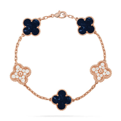 [Polaidi Jewelry]CLOVER 5 MOTIF PIETERSITE BRACELET COLLECTION