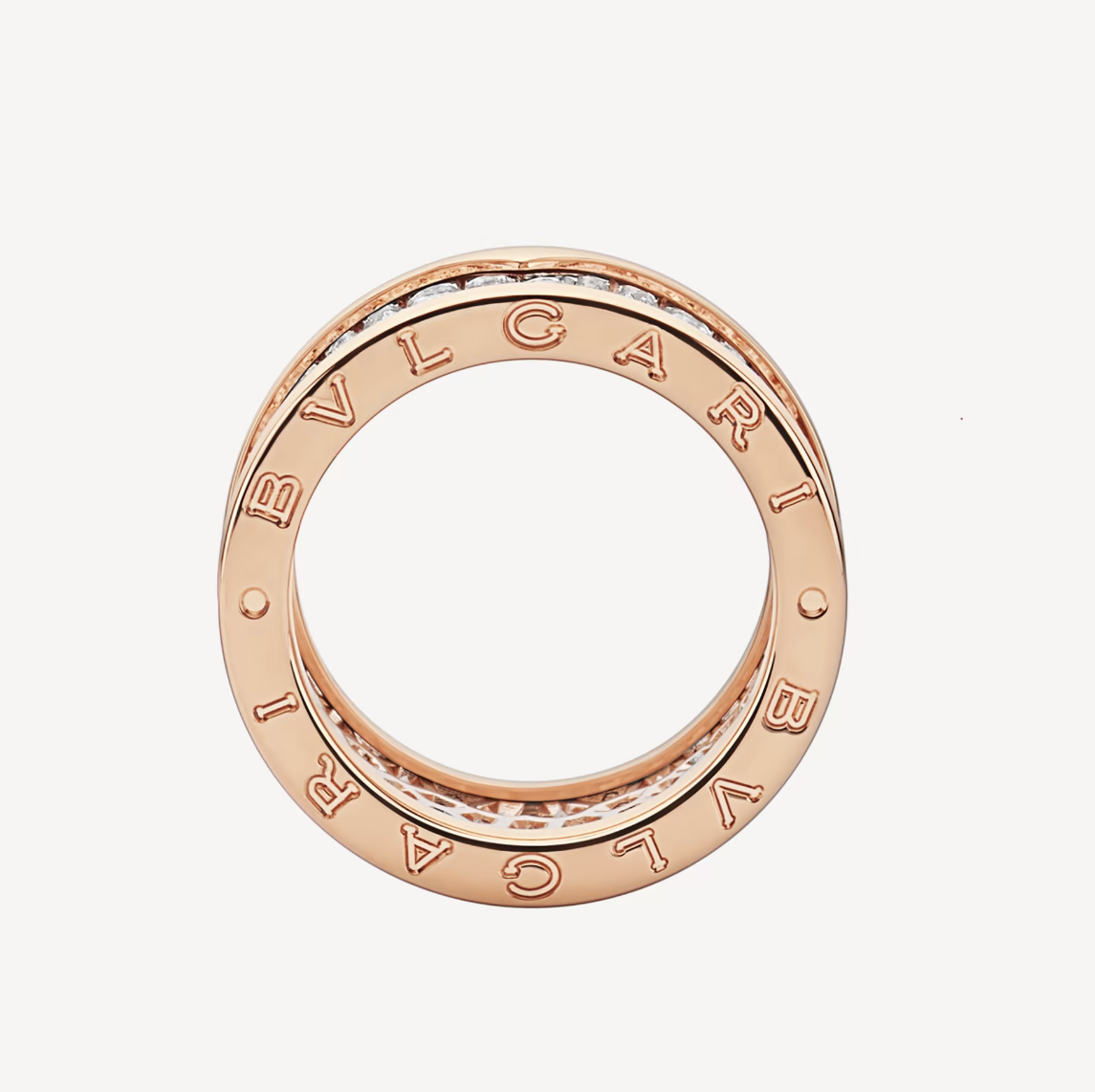 [Polaidi Jewelry]ZERO 1 WITH PAVED DIAMONDS ON THE SPIRAL RING