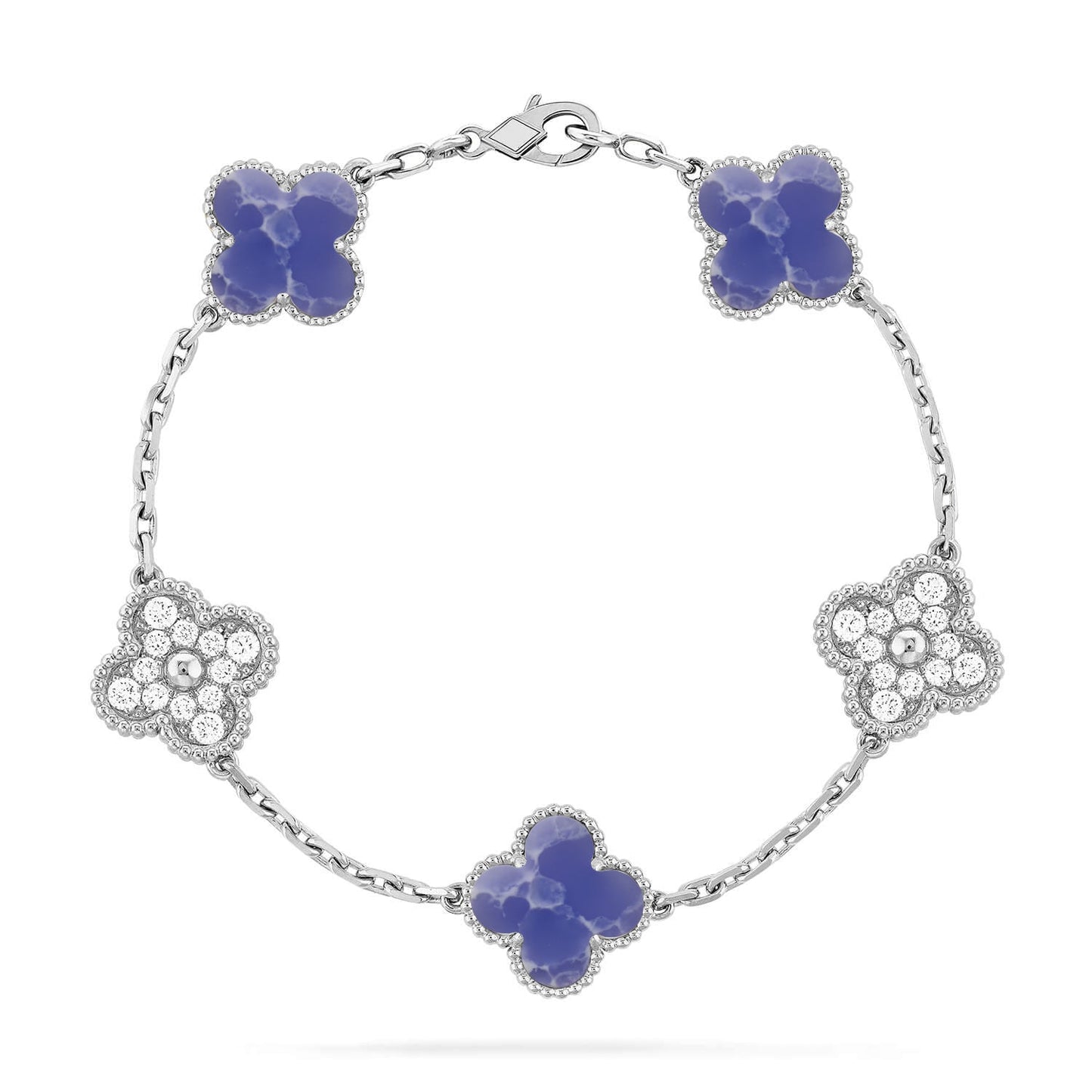 [Polaidi Jewelry]CLOVER 5 MOTIF BLUE VEINS BRACELET COLLECTION