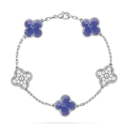 [Polaidi Jewelry]CLOVER 5 MOTIF BLUE VEINS BRACELET COLLECTION