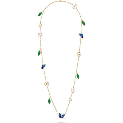 [Polaidi Jewelry]LUCKY SPRING BUTTERFLY 15 FLOWER NECKLACE
