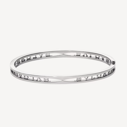 [Polaidi Jewelry]ZERO 1 SPIRAL LOGO SILVER BRACELET