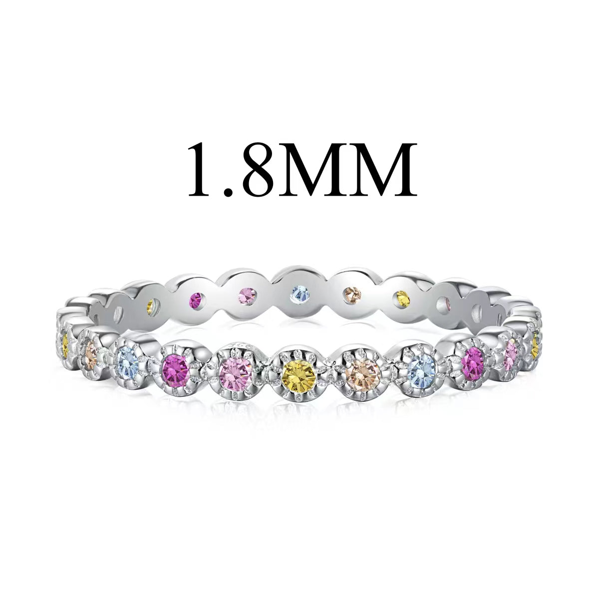 [Polaidi Jewelry]Unique Scintillating Round Cut Daily Ring