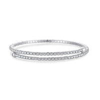 [Polaidi Jewelry ]Row of Diamonds Round Fashion Bracelet
