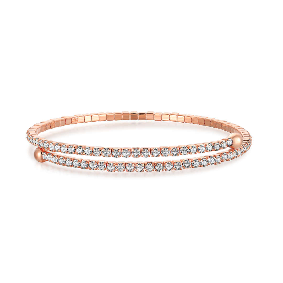 [Polaidi Jewelry]Row of Diamonds Round Fashion Bracelet