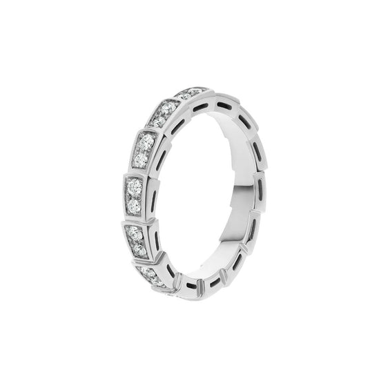 [Polaidi Jewelry]SERPENTI RING SILVER DIAMOND PAVED 3MM