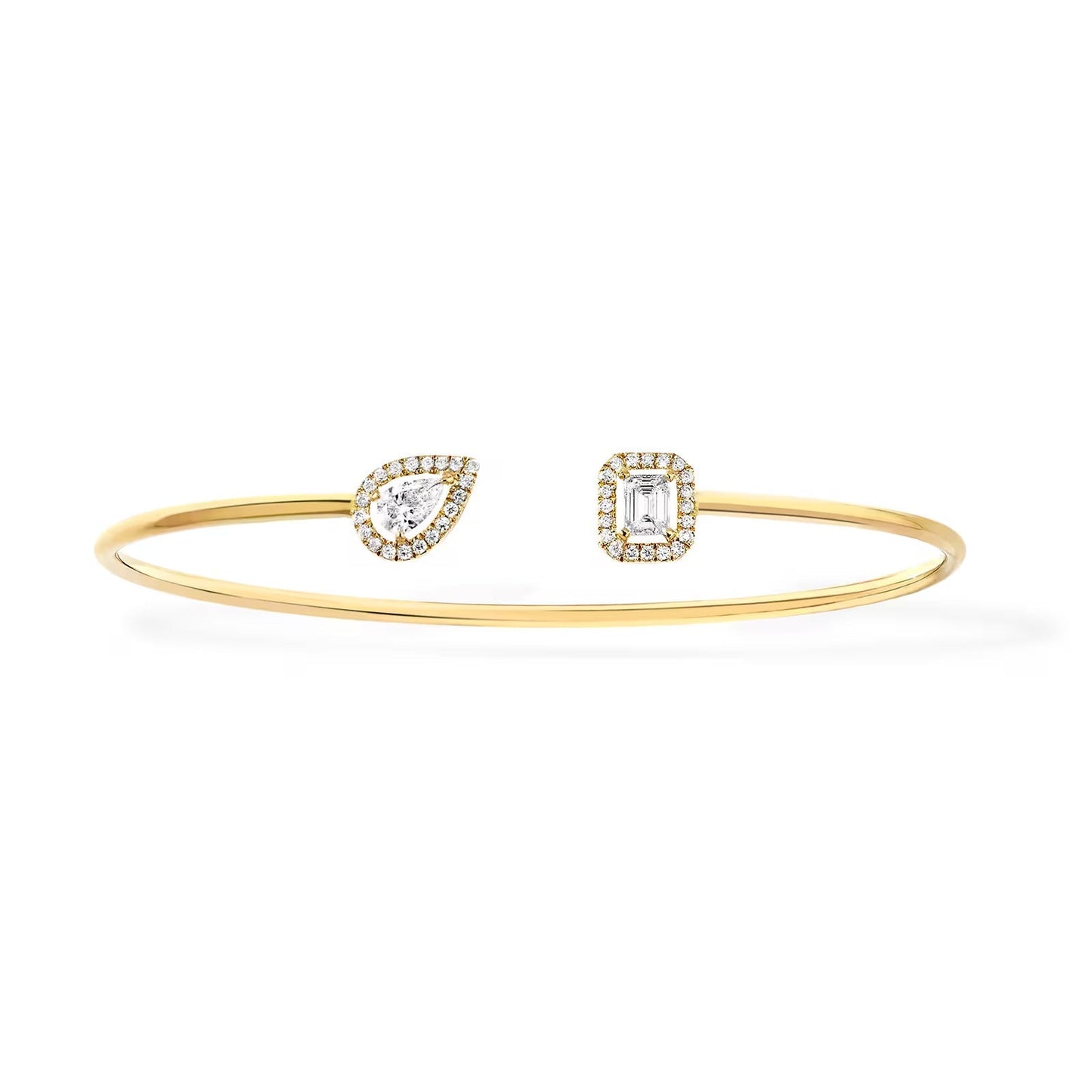 [Polaidi Jewelry]JONC FLEX MY TWIN TOI & MOI SILVER DIAMOND BRACELET