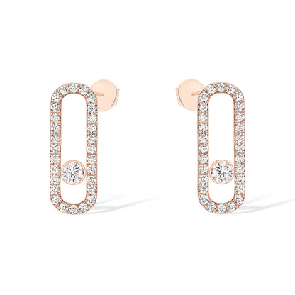 [Polaidi Jewelry]MOVE UNO STUD DIAMOND PAVED EARRINGS