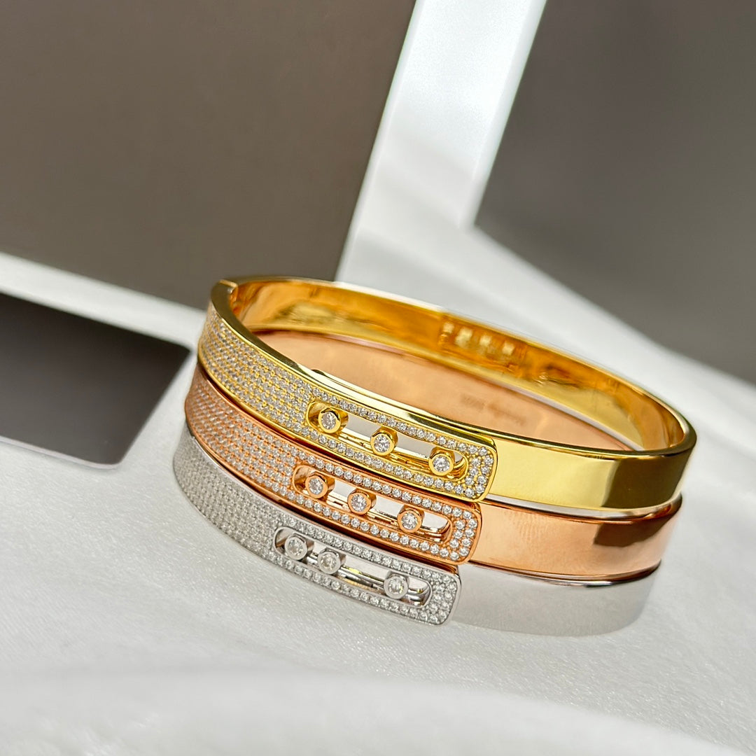 [Polaidi Jewelry]Move Noa Rose Gold Pavé Diamond Bangle Bracelet